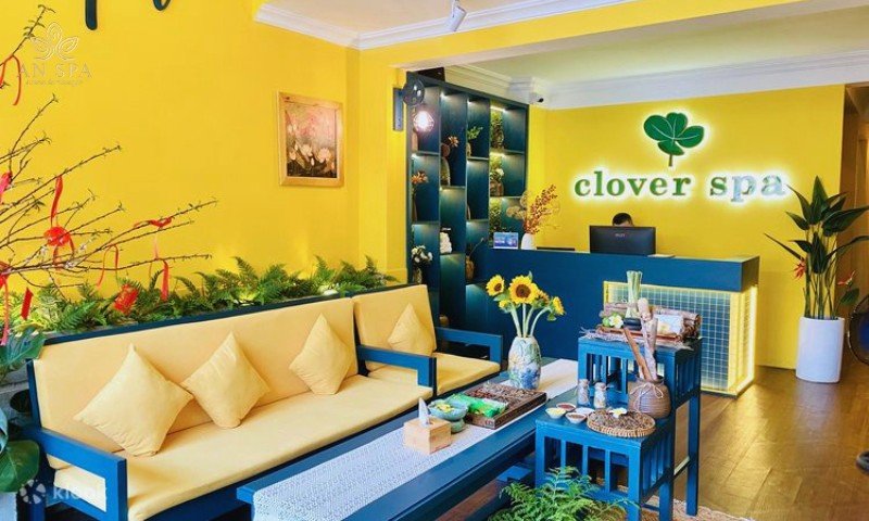 clover spa được bố trí đơn giản nhưng sạch sẽ