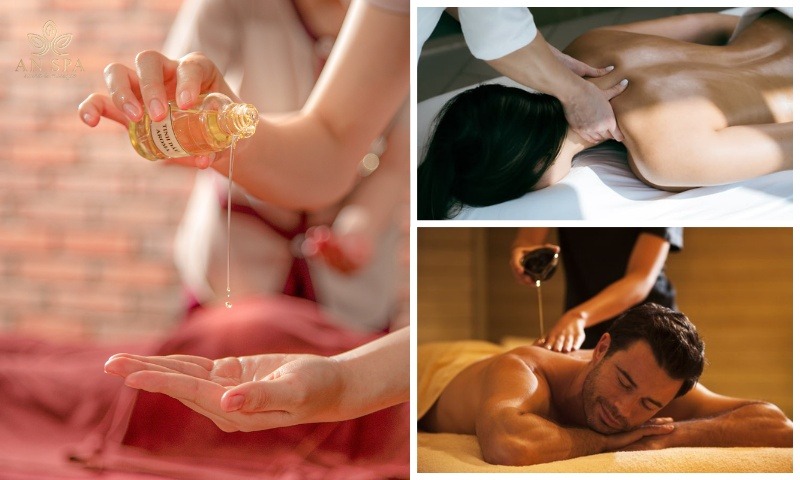 massage giảm đau vai gáy bằng tinh dầu