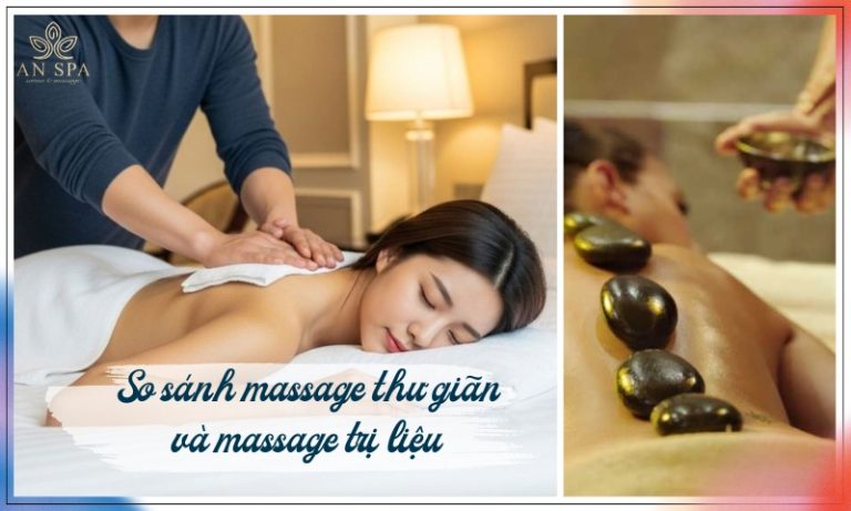 hình ảnh massage thư giãn và massage trị liệu