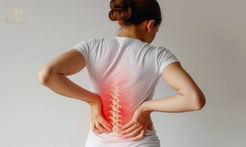 minh họa vùng cột sống thắt lưng
