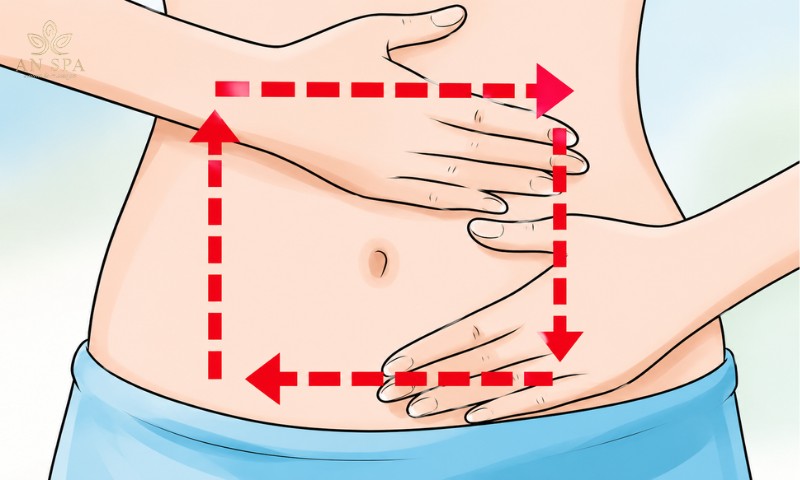 massage bụng hỗ trợ kích thích nhu động ruột