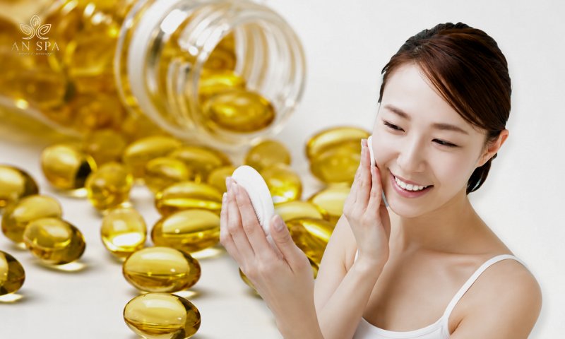 massage mặt bằng vitamin e giúp da mềm mịn
