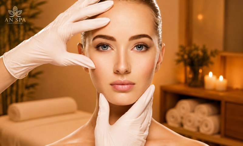 massage vùng má giúp thư giãn cơ mặt