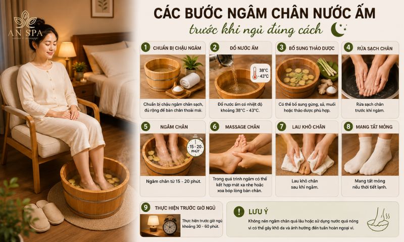 các bước ngâm chân nước ấm đúng cách