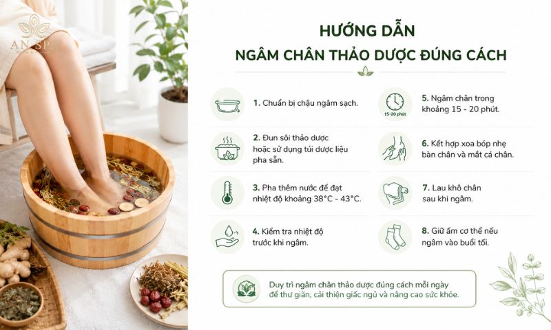 hướng dẫn ngâm chân thảo dược đúng cách