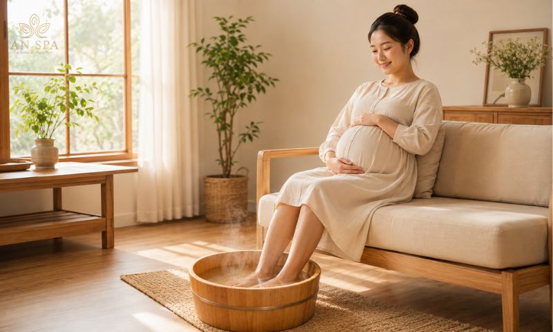 lợi ích của việc ngâm chân khi mang thai