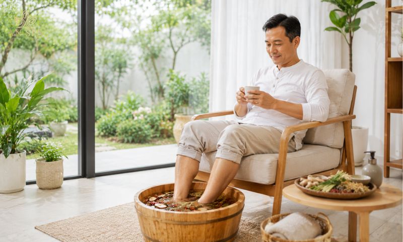 ngâm chân thảo dược tăng cường chức năng thận