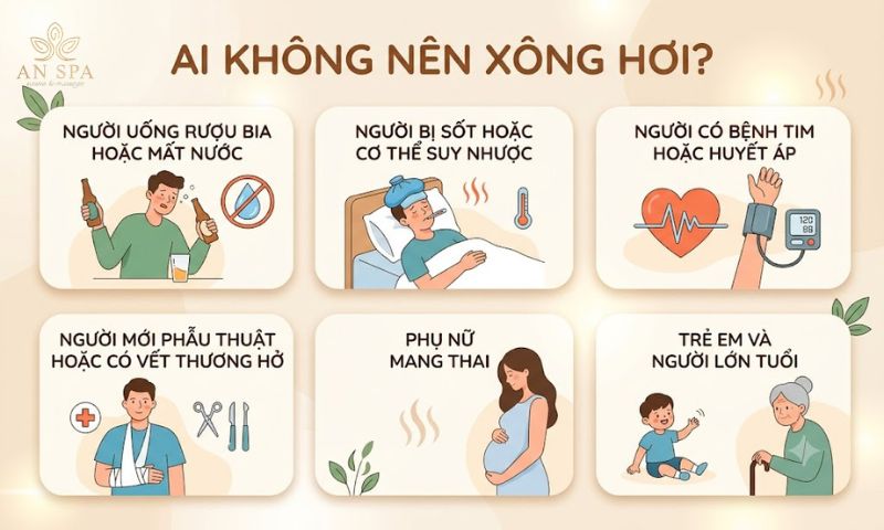 những ai không nên xông hơi