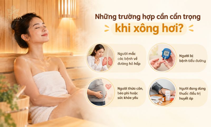 những trường hợp cần cẩn trọng khi xông hơi