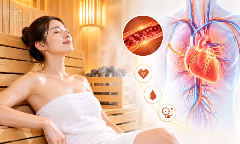 tác động của phòng tắm hơi đến hệ tim mạch