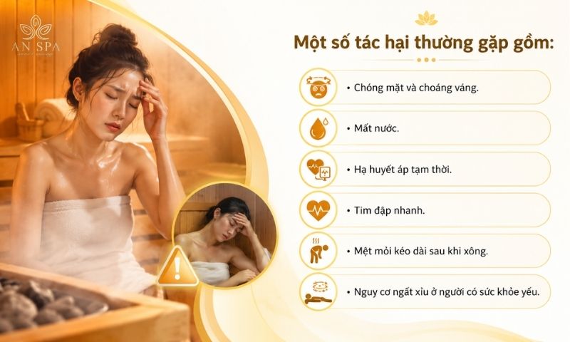 tác hại của việc xông hơi quá lâu
