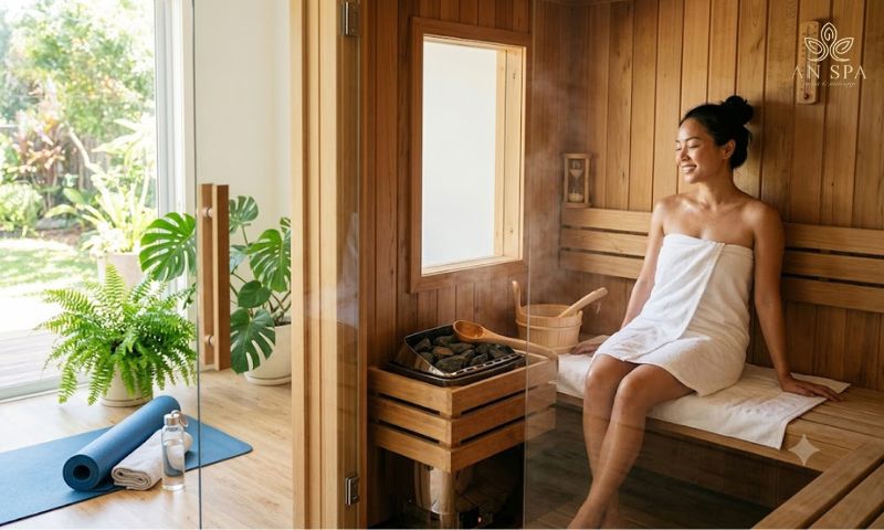 xông hơi hỗ trợ đào thải độc tố