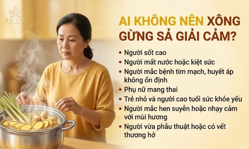 ai không nên xông gừng sả giải cảm