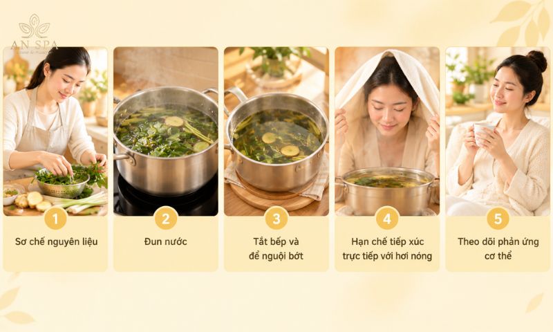 cách nấu nước lá xông hơi giải cảm