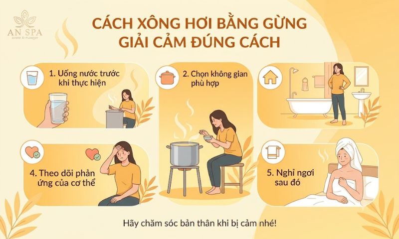 cách xông hơi bằng gừng giải cảm đúng cách