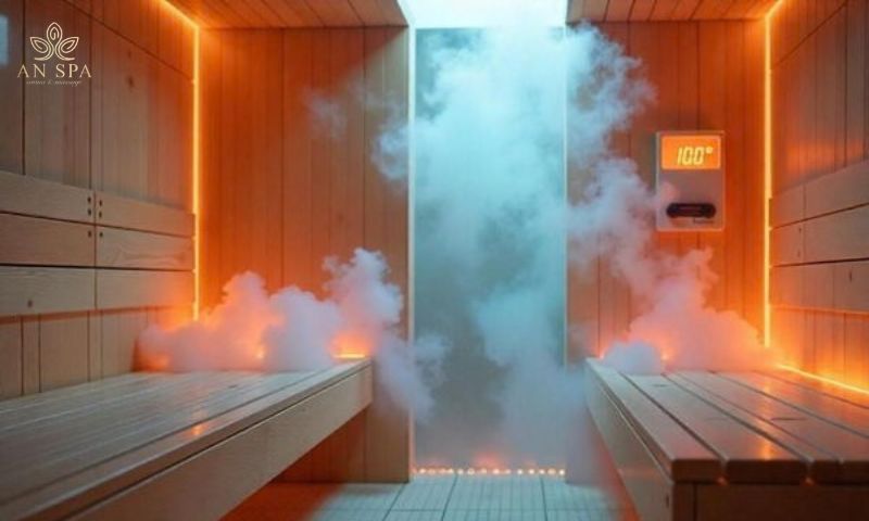 phòng xông hơi ướt hiện đại tại spa