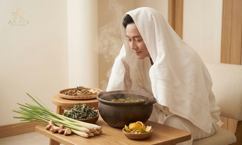 sả tươi và các dược liệu dùng để xông hơi