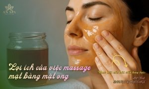 massage mặt bằng mật ong