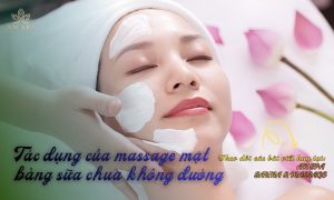 massage mặt bằng sữa chua không đường
