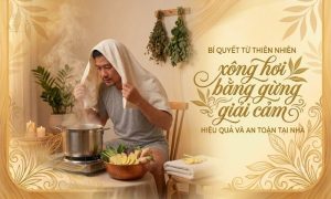 xông hơi bằng gừng giải cảm